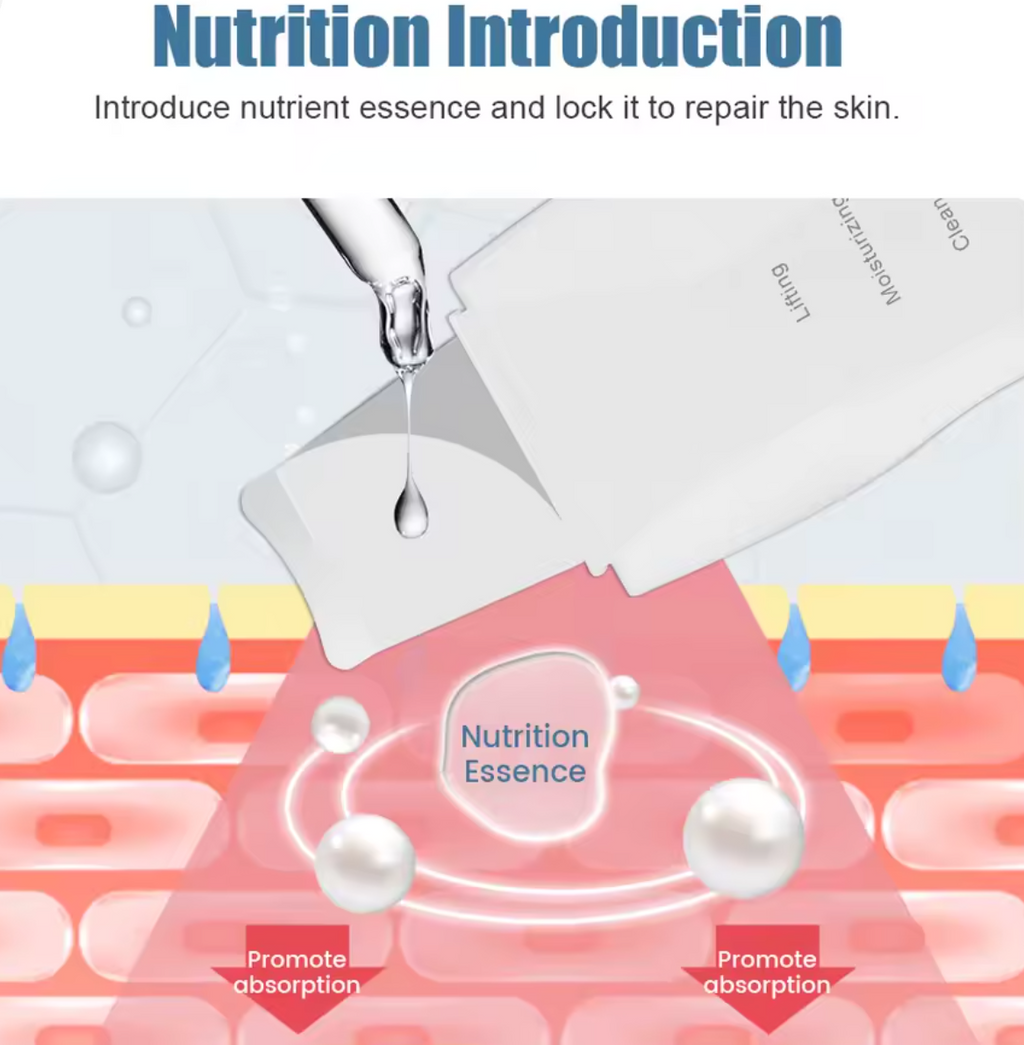 جهاز تنظيف البشرة بالموجات فوق الصوتية - أداة لإزالة الرؤوس السوداء من الوجه