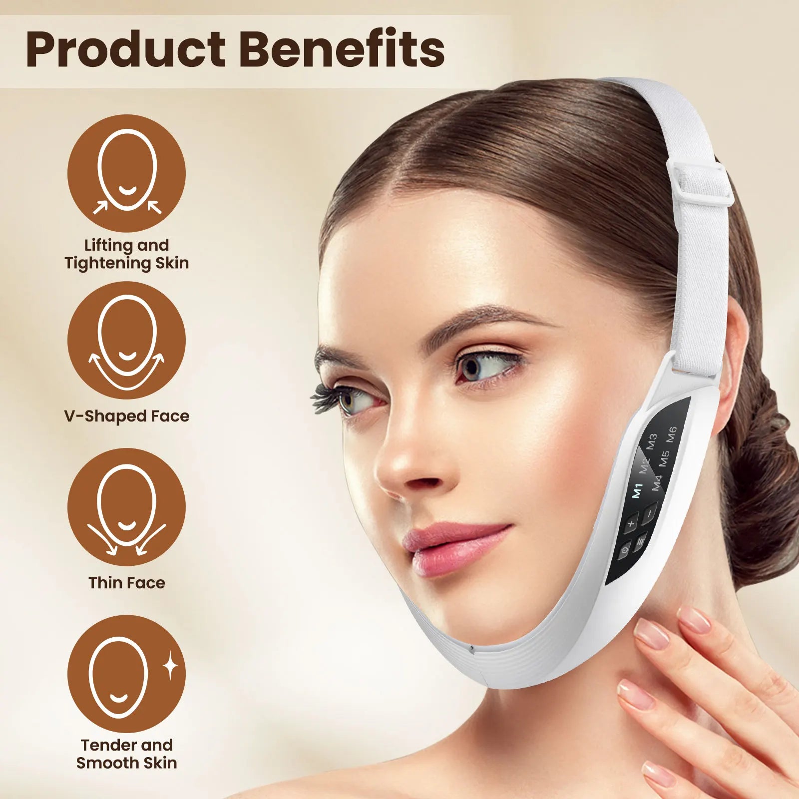Luxury V Face Lifting EMS Device Sculpted Jawline & Facial Contouring Technology