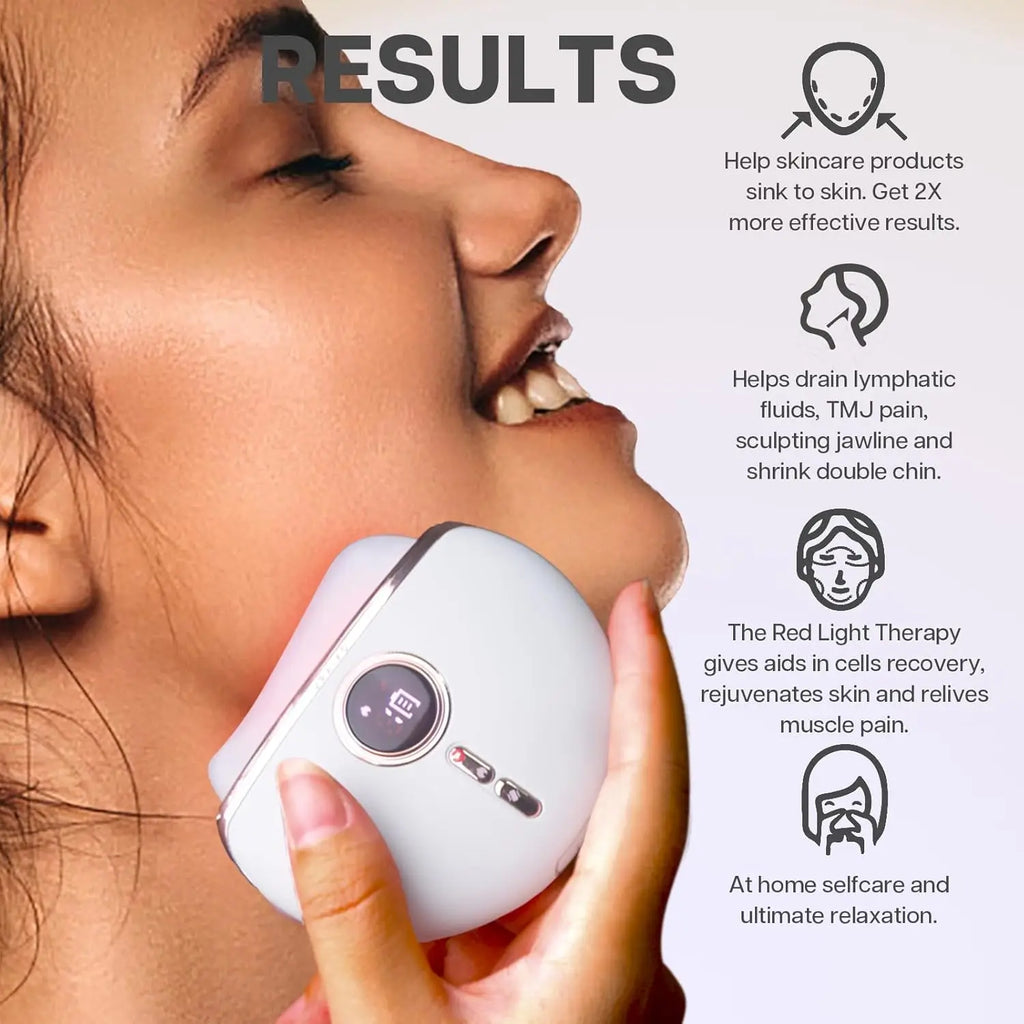 Heated Gua Sha Facial Massager – Face & Neck Lifting Anti-Aging Tool
