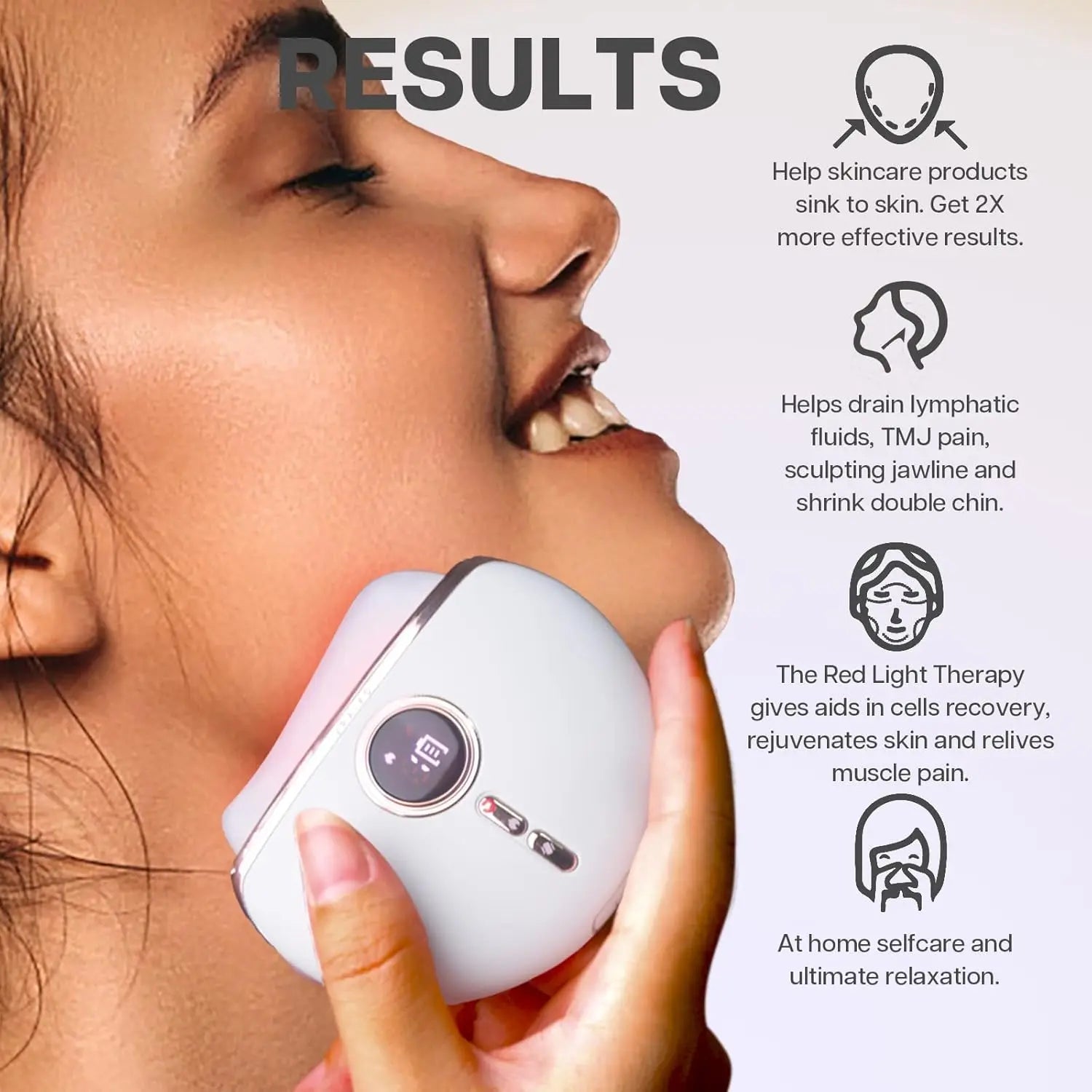 Heated Gua Sha Facial Massager – Face & Neck Lifting Anti-Aging Tool