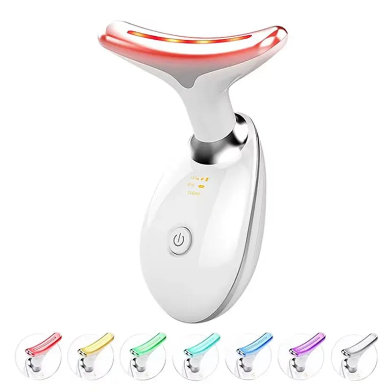 7-Color LED Face &amp; Neck Lifting Massager   Professional Anti-Aging Beauty Device